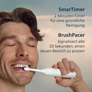 Periuta Electrica Philips Sonicare 5500 HX711901 Alb si Navy 2 Putzmoduri Andruckkontrolle - Img 9