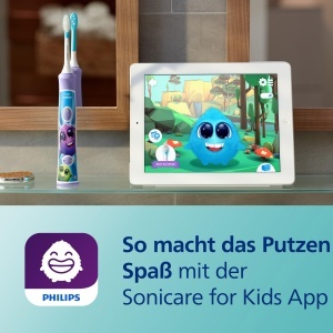 Periuta electrica Philips Sonicare For Kids HX632212 Aplicatie interactiva QuadPacer Mov - Img 4