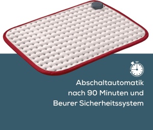 Perna de incalzire Beurer Comfort cu lana dragalasa respirabila dragalasa si prietenoasa cu pielea Fabricat in Europa oprire automata 3 setari de temp - Img 3