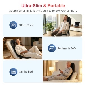 Perna de Masaj COMFIER cu Calorifer - 10 Motoare de Vibratie, Setari Personalizabile - Img 4