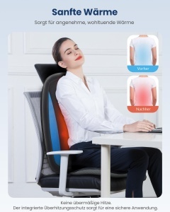 Perna de masaj COMFIER Shiatsu, cu functie de caldura si vibratii, pentru spate si umeri - Img 3
