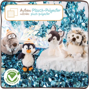 Perna de plus NICI 45740 Husky Swante 43x25 cm turcoazalb moale si confortabila - Img 4