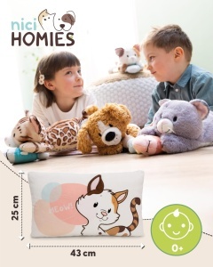 Perna de plus NICI Gluckskatze 43x25cm maro material reciclat ideala pentru decor si joaca - Img 2