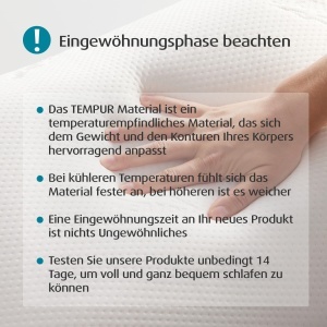 Perna ergonomica TEMPUR ErgoPlus MDV Memory Foam dimensiune L alb - Img 6
