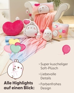 Perna Molang NICI 61677 43x25cm multicolora moale si confortabila - Img 4