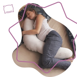 Perna pentru alaptare si sarcina Badabulle Fluffy, 150cm, ergonomica - Img 2