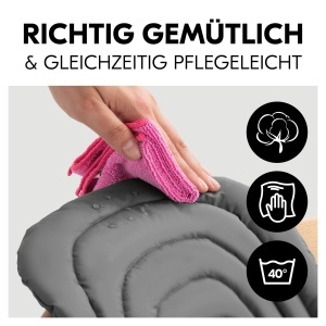 Perna pentru scaun inalt hauck, gri inchis, OEKO-TEX STANDARD 100, moale si usor de intretinut - Img 5