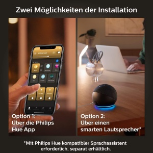 Philips Hue White E27 Four-Pack 4x800lm, lumina alba calda, reglabil, controlabil prin aplicatie, compatibil cu Amazon Alexa (Echo, Echo Dot) - Img 5