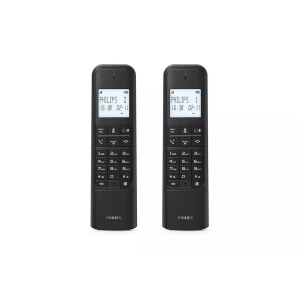 Philips M4702B/12-2 Telefon fara fir DECT de 4,6 cm (11,6"), Afisaj LCD, Iluminare de fundal, Agenda 50 de numere, Difuzor, Butoane programabile, Sunet HQ - Negru (Compatibil: ES, - Img 3