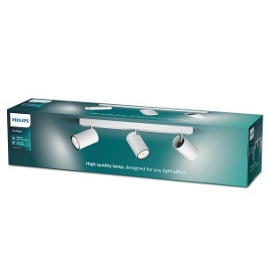 Philips myLiving Kosipo 3 spoturi de tavan 3 x 55 W plafonier elegant cu 3 spoturi flexibile lampa GU10 fara bec alb - Img 2