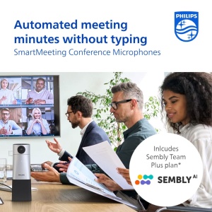 PHILIPS PSE0550 Solutie de conferinte audio si video SmartMeeting HD cu Sembly AI pentru recunoasterea vorbirii crearea automata de rezumate procese-v - Img 8