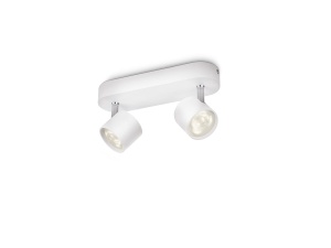 Philips Star Lampa de tavan/perete reglabil WarmGlow 11,5 W, 2700 K, lumina alba calda, alb, IP20, antireflexie
