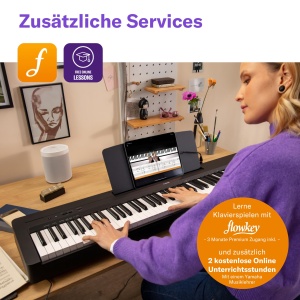 Pian digital Yamaha P-145BT, 88 taste, Bluetooth, negru - Img 8
