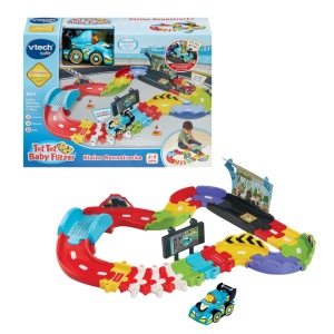 Pista de curse VTech Tut Tut Baby Flitzer cu masinuta sport inclusa