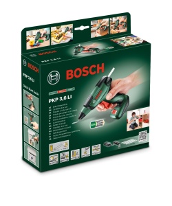 Pistol de lipit Bosch PKP 36 LI cu acumulator 4 batoane de lipici incarcator Micro-USB - Img 2