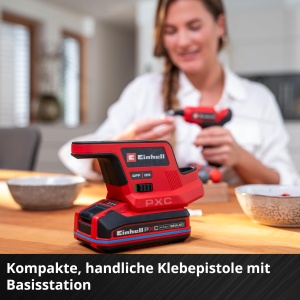 Pistol de lipit cu caldura Einhell TE-CG 187 Li-Solo, 180C, 3 clei - Img 7