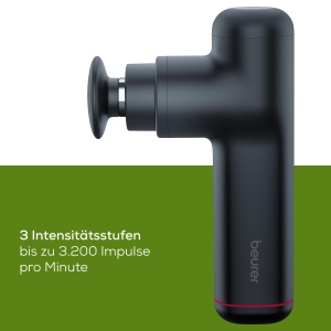 Pistol de masaj Beurer MG 79 Pistol de masaj sensibil, compact, cu 3 atasamente, masaj delicat al punctelor de declansare pentru zonele sensibile ale corpului, masaj muscular la indemana cu 3 niveluri de intensitate - Img 3