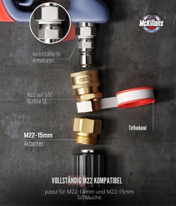 Pistol de spalare McKillans Swivel Gun Pro, 4000 PSI, 38 inch, 14 inch - Img 8