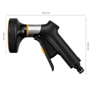 Pistol de stropit Fiskars Multi, 5 functii, FiberCompMetal, NegruPortocaliu - Img 2