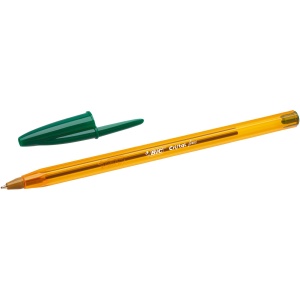 Pix BIC Cristal Original fine, 0.3 mm, verde, cutie 50 bucati - Img 3
