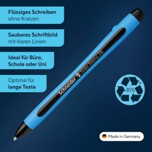 Pix Schneider Slider Memo XB, culoare neagra, cu capac, scriere extrabreata - Img 2