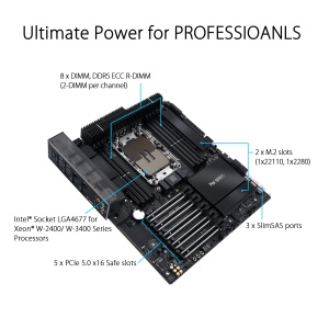 Placa de baza workstation ASUS Pro WS W790-ACE, Socket Intel LGA 4677, suport 2TB DDR5 - Img 2