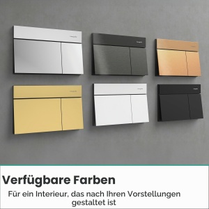 Placa de comanda WC hansgrohe iFrame Element E, Metal, 2-Meng Spalare, Crom - Img 4