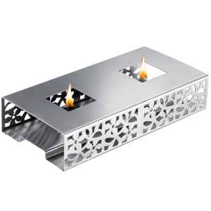 Placa de incalzit Westmark din inox, 240 x 120 mm, cu 2 suporti pentru lumanari