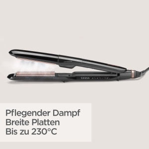 Placa de indreptat parul BaByliss Steam Smooth, 39 mm, negru - Img 5