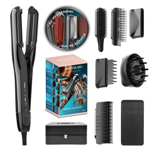 Placa de indreptat parul Cecotec AirLisse 6in1 Elite, 112.000 RPM, 6 accesorii