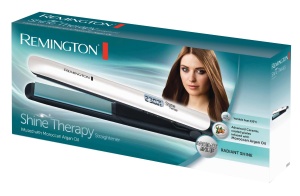 Placa de indreptat parul Remington S8500, ceramica, 150-230C, cu ulei de argan si vitamina E - Img 9