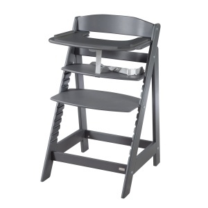 Placa de masa din lemn roba Essbrett pentru scaunul inalt Sit Up Flex, compatibila cu sistem de prindere, anthrazit - Img 2