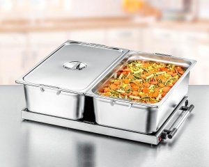 Placa de mentinere calda Rommelsbacher WPR 407E, inox, 61 x 41 cm, temperatura reglabila 40-105 C - Img 5