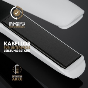 Placa de par GHD Unplugged, kabellosa, alba, 185C, 20 minute autonomie - Img 4