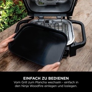 Placa Grill Ninja Woodfire XSKGRIDPLTEUK, Neagra, 37.2 x 28 cm, Antiaderenta - Img 3