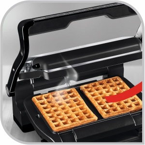 Placi Waffle Tefal XA7248, pentru OptiGrill si Elite, 2x Placi, Negru - Img 3