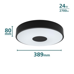 Plafoniera LED Philips SceneSwitch 24W 2700 Lumen Negru Lumina Calda - Img 3