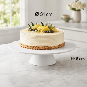 Platou Servire APS 83890, 31 cm, inaltime 8 cm, melamin, alb - Img 2
