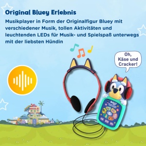 Player muzical VTech Bluey cu LED-uri, casti design Bluey, 20 melodii - Img 2