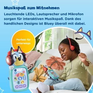 Player muzical VTech Bluey cu LED-uri si activitati interactive - Img 5