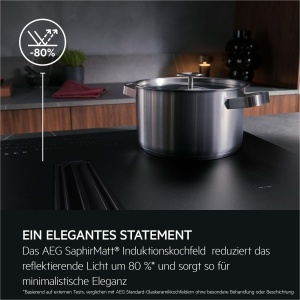 Plita cu inductie AEG TH84CB0BSZ, 80 cm, SaphirMatt, cu extractor integrat - Img 14