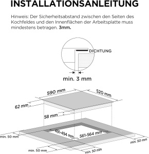 Plita cu inductie Midea MIH741F238K0, 4 zone, 7400W, control tactil - Img 8
