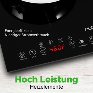 Plita cu inductie NutriChef 2 Placi 1800W Touch Control Timer Siguranta pentru copii - Img 8