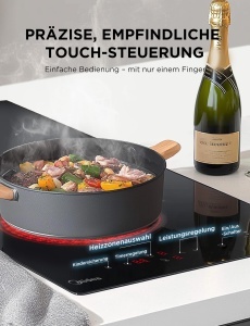 Plita din sticla ceramica Midea cu 2 zone de gatit Plite Plita ceramica incorporata cu priza cablare control tactil oprire automata blocare pentru cop - Img 7