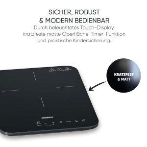 Plita inductie Severin KP 1032, 2000W, 22 cm, negru - Img 4