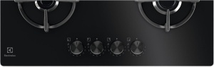 Plita pe gaz 4 arzatoare, 60 cm, sticla neagra, model EGG64272K - Img 5
