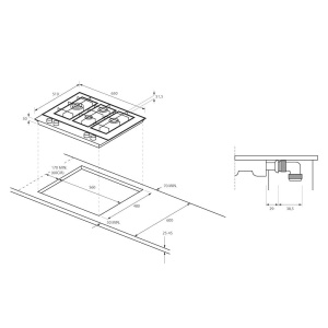Plita pe gaz Haier HAVG5D4HB, 60 cm, 4 arzatoare, zona wok, negru - Img 9