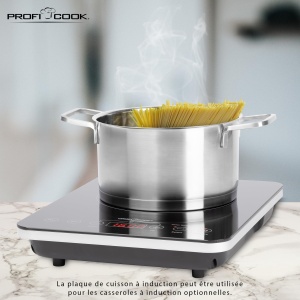 Plita simpla cu inductie ProfiCook(r) | Incalzire rapida prin inductie | ECO-Salvati | Senzor tactil | Plita cu 10 niveluri de putere | Cronometru | Plita cu protectie la supraincalzire | PC-EKI 1062 - Img 2