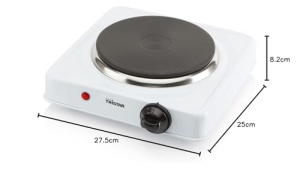 Plita simpla Tristar - 1000 W - Termostat reglabil - Otel inoxidabil - O 15 cm - KP-6185 - Img 7