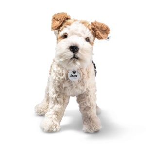 Plus de Jucarie Steiff Foxy Foxterrier 32cm, Culoare Creme, Negru si Lapte